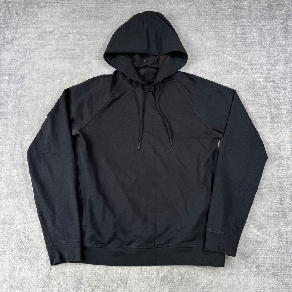 Lululemon City Sweat Hoodie Mens Medium Black Pullover Sweatshirt Raglan Gym